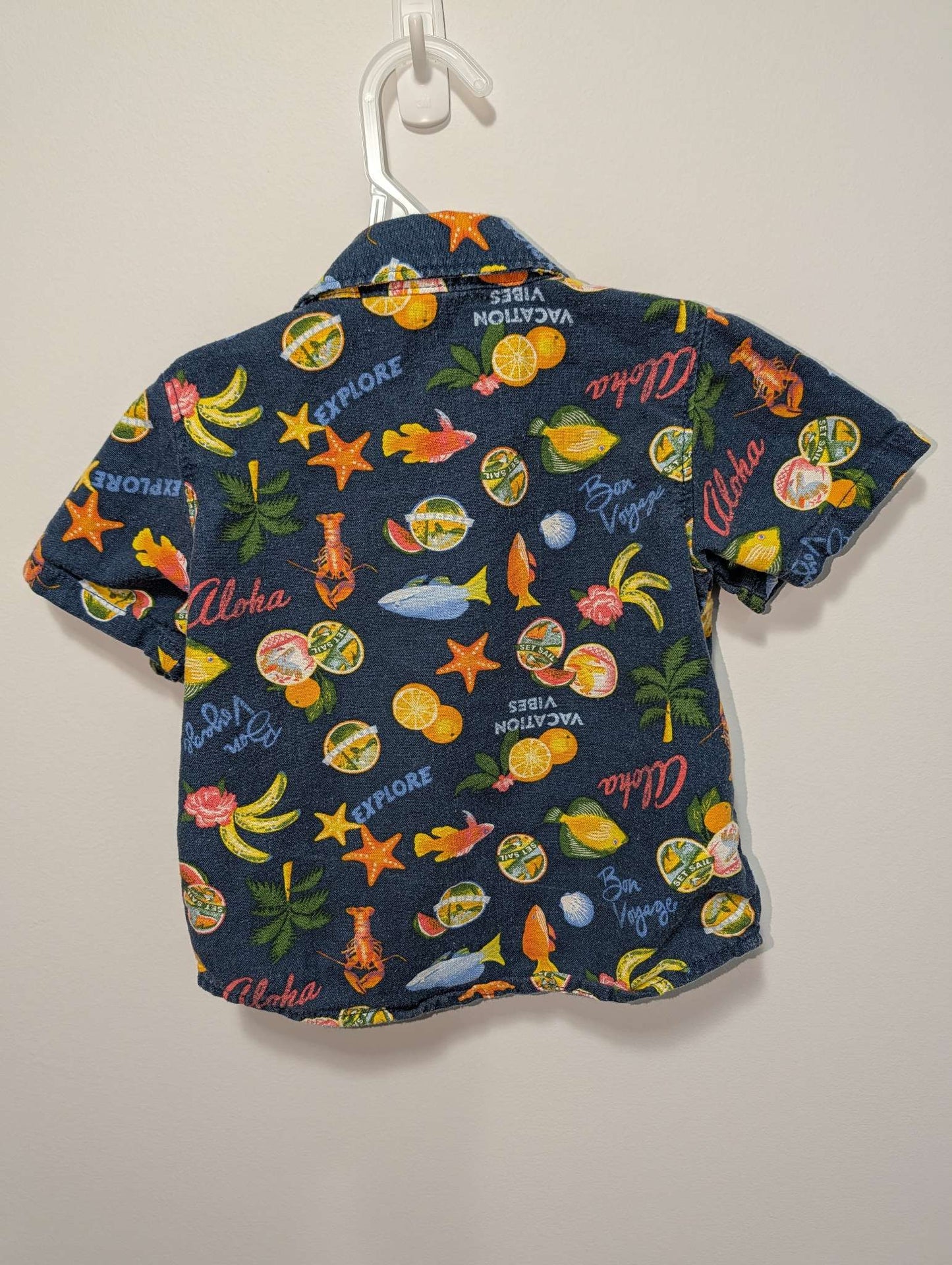 Old Navy Tropical Print Shirt - 18-24M, Kids 24 Month (18-24M)