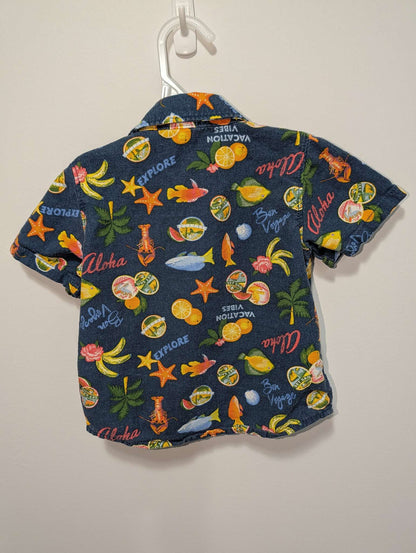Old Navy Tropical Print Shirt - 18-24M, Kids 24 Month (18-24M)