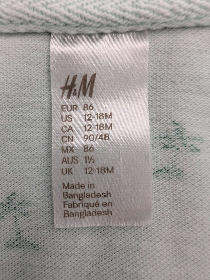 H&M Green Palm Tree Polo - 12-18M, Kids 18 Month (12-18M)