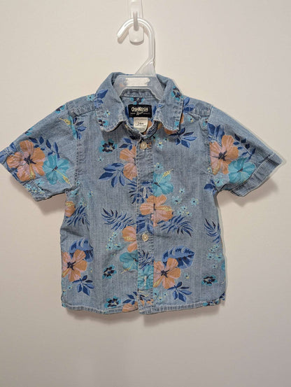 OshKosh Tropical Floral Button-Down - 24M, Kids 24 Month (18-24M)