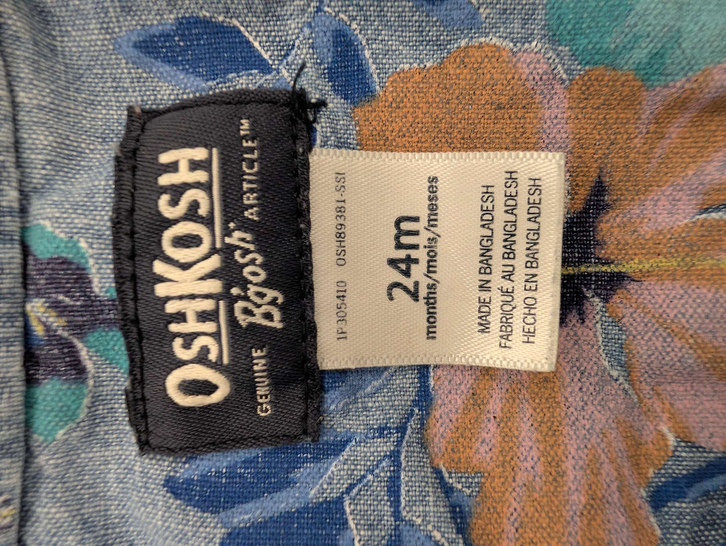 OshKosh Tropical Floral Button-Down - 24M, Kids 24 Month (18-24M)