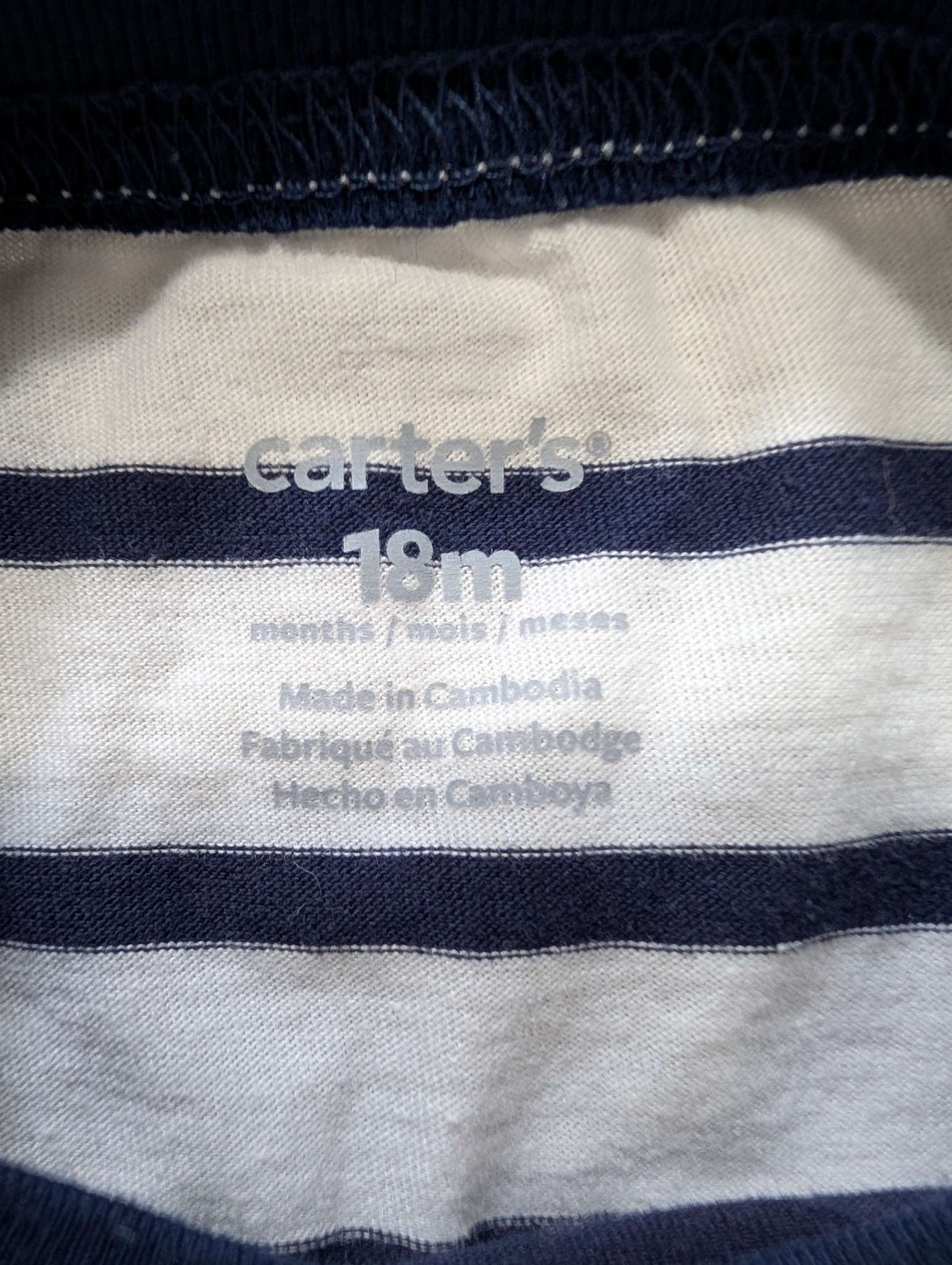 Carter's Basketball Dino Striped Shirt - 18M, Kids 18 Month (12-18M)