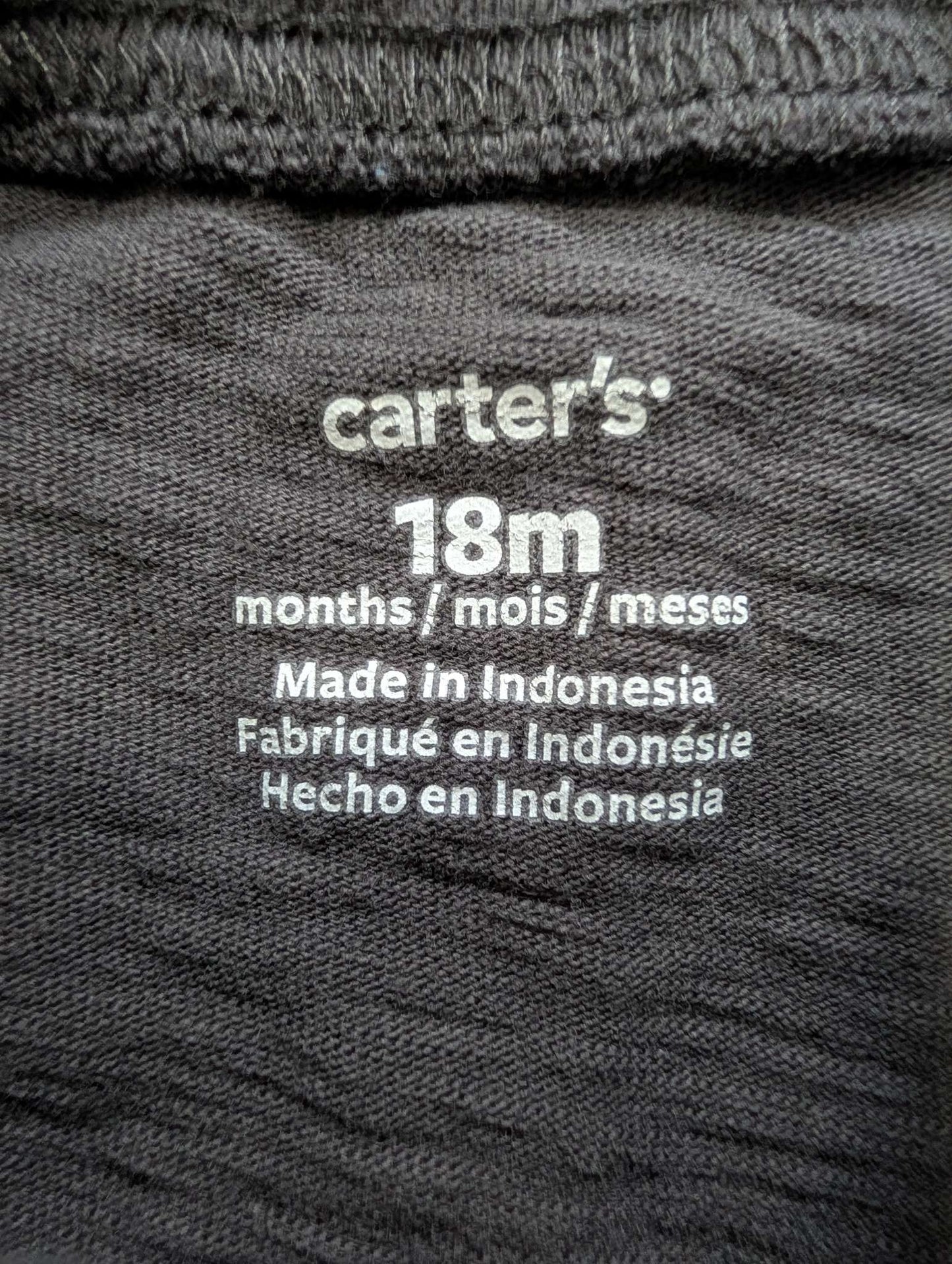 Carter's Grey Slub-Texture Tee - 18M, Kids 18 Month (12-18M)