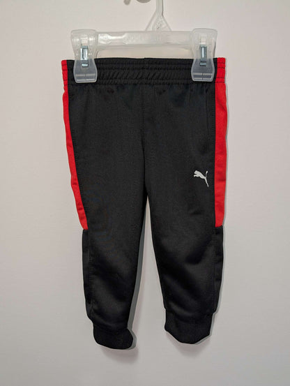 Puma Black & Red Track Pants - 18M, Kids 18 Month (12-18M)