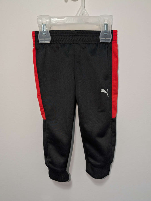 Puma Black & Red Track Pants - 18M, Kids 18 Month (12-18M)
