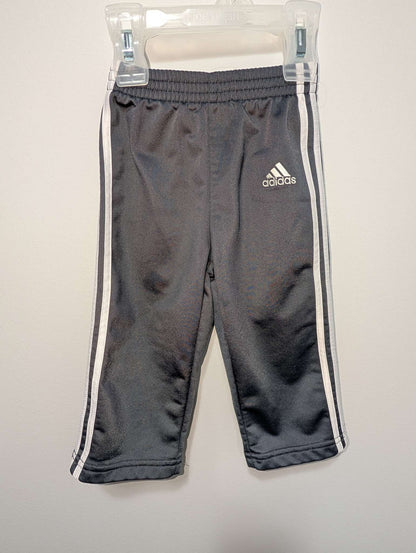 Adidas Grey 3-Stripe Track Pants - 12M, Kids 12 Month (9-12M)