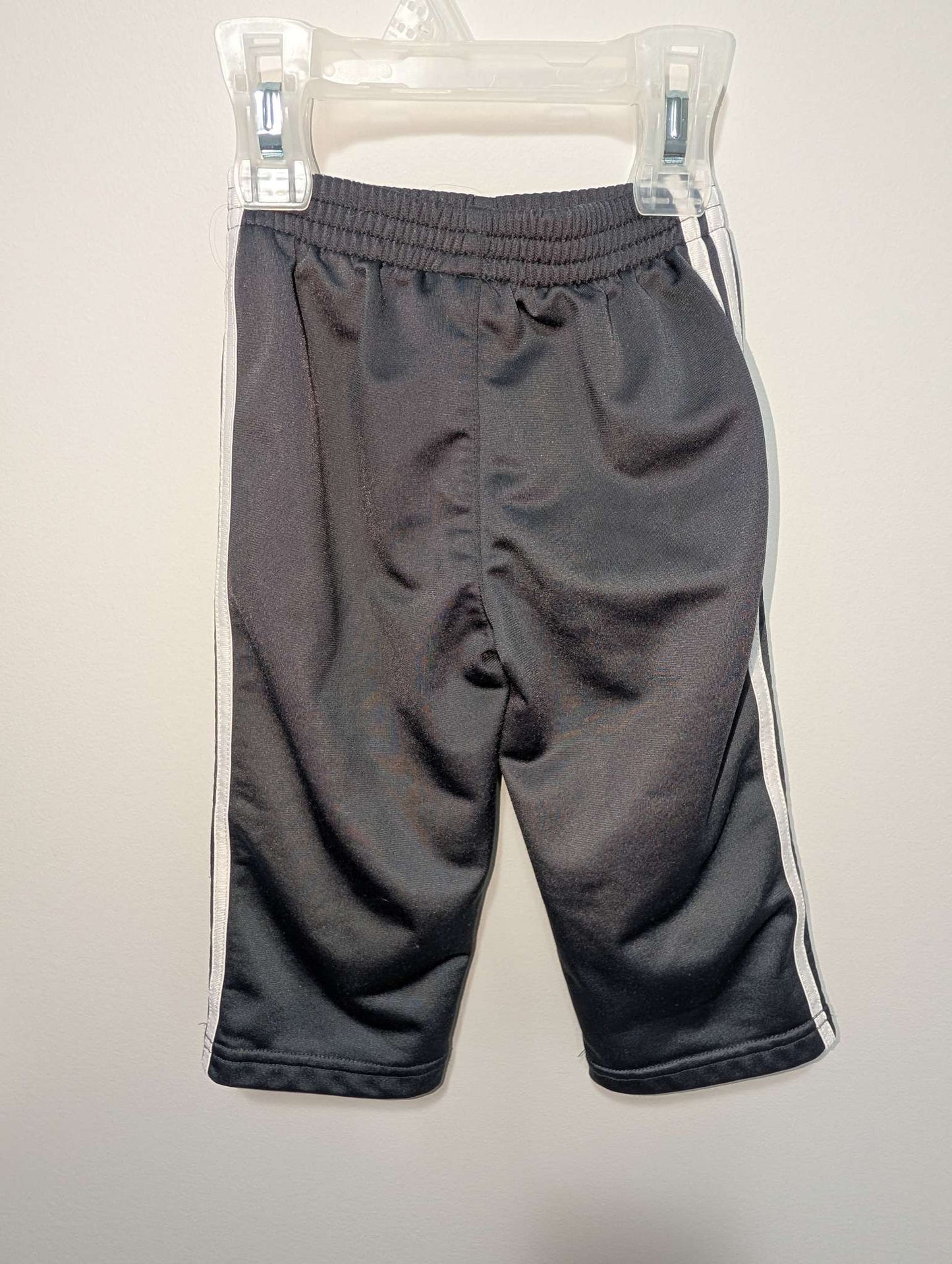 Adidas Grey 3-Stripe Track Pants - 12M, Kids 12 Month (9-12M)