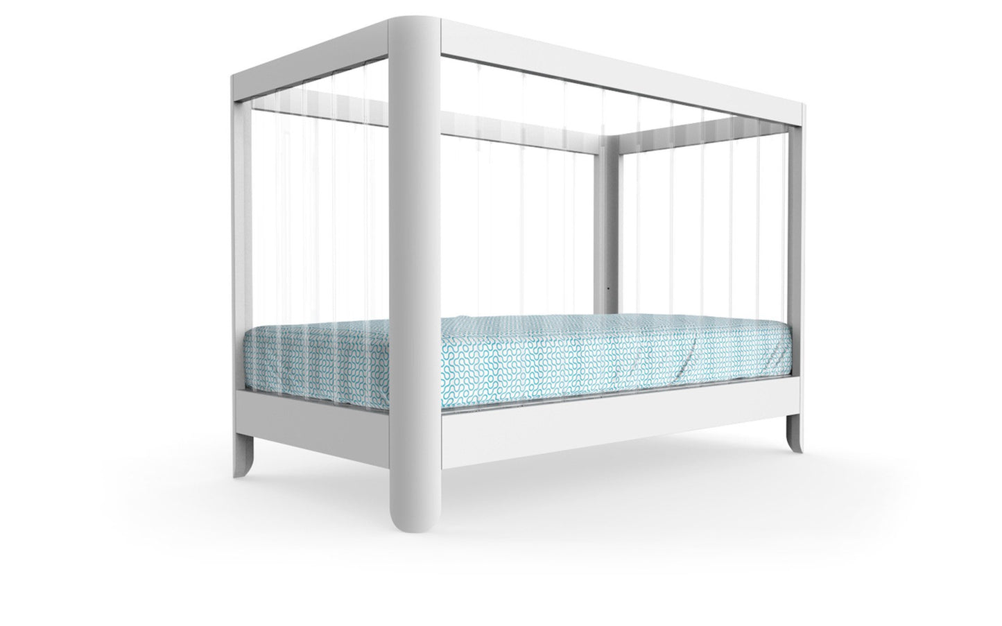 Wood and Acrylic Convertible Crib
