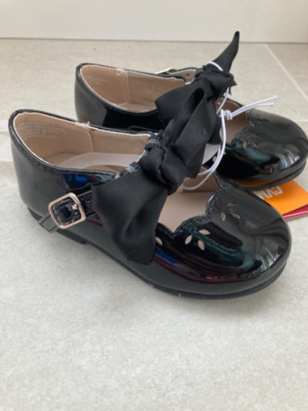 Black patent dress shoe - size 6 - , Shoes 6 (Walkers:12-24 mth)