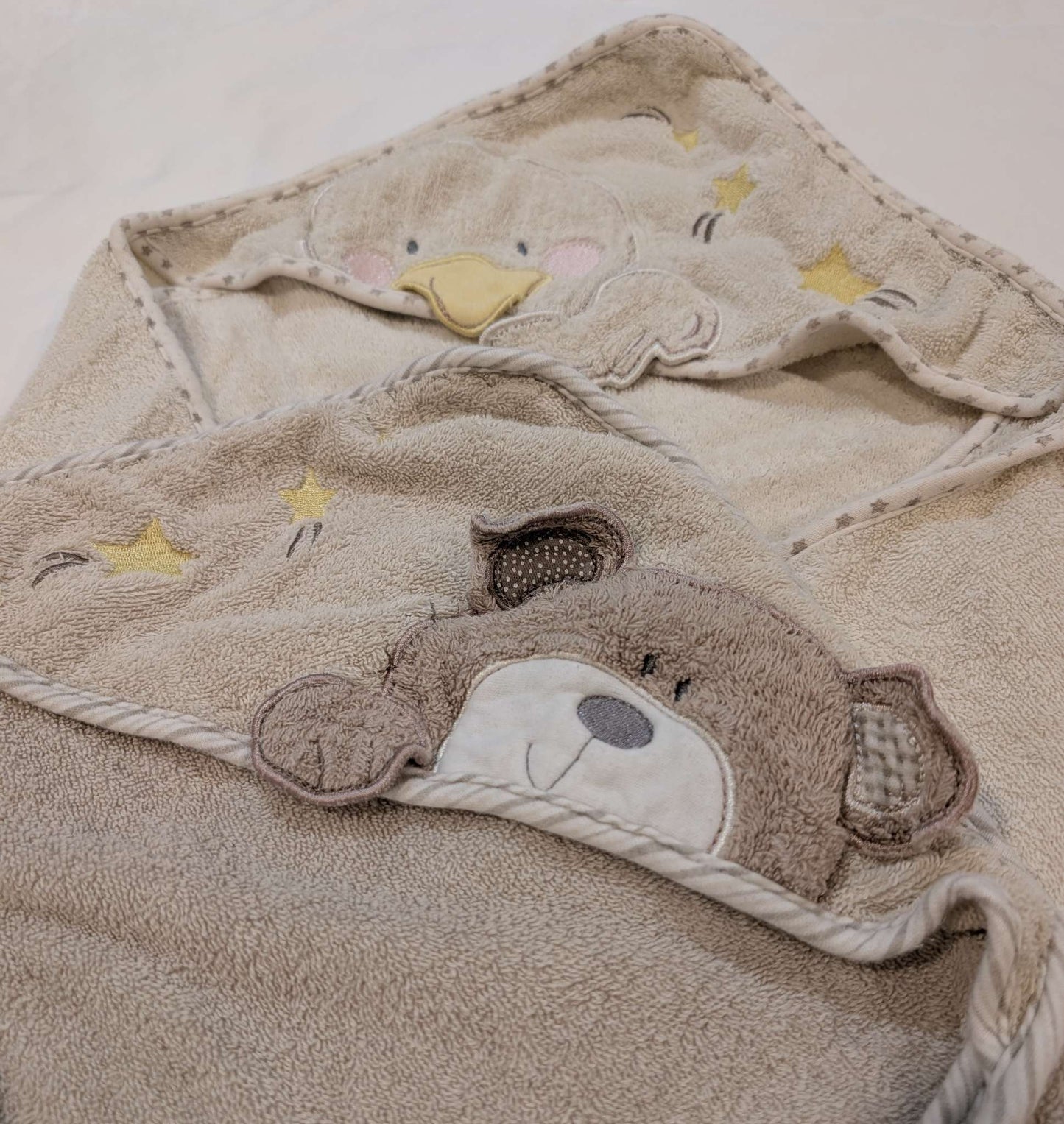 2 Baby Towels, Duck & Bear Hoods