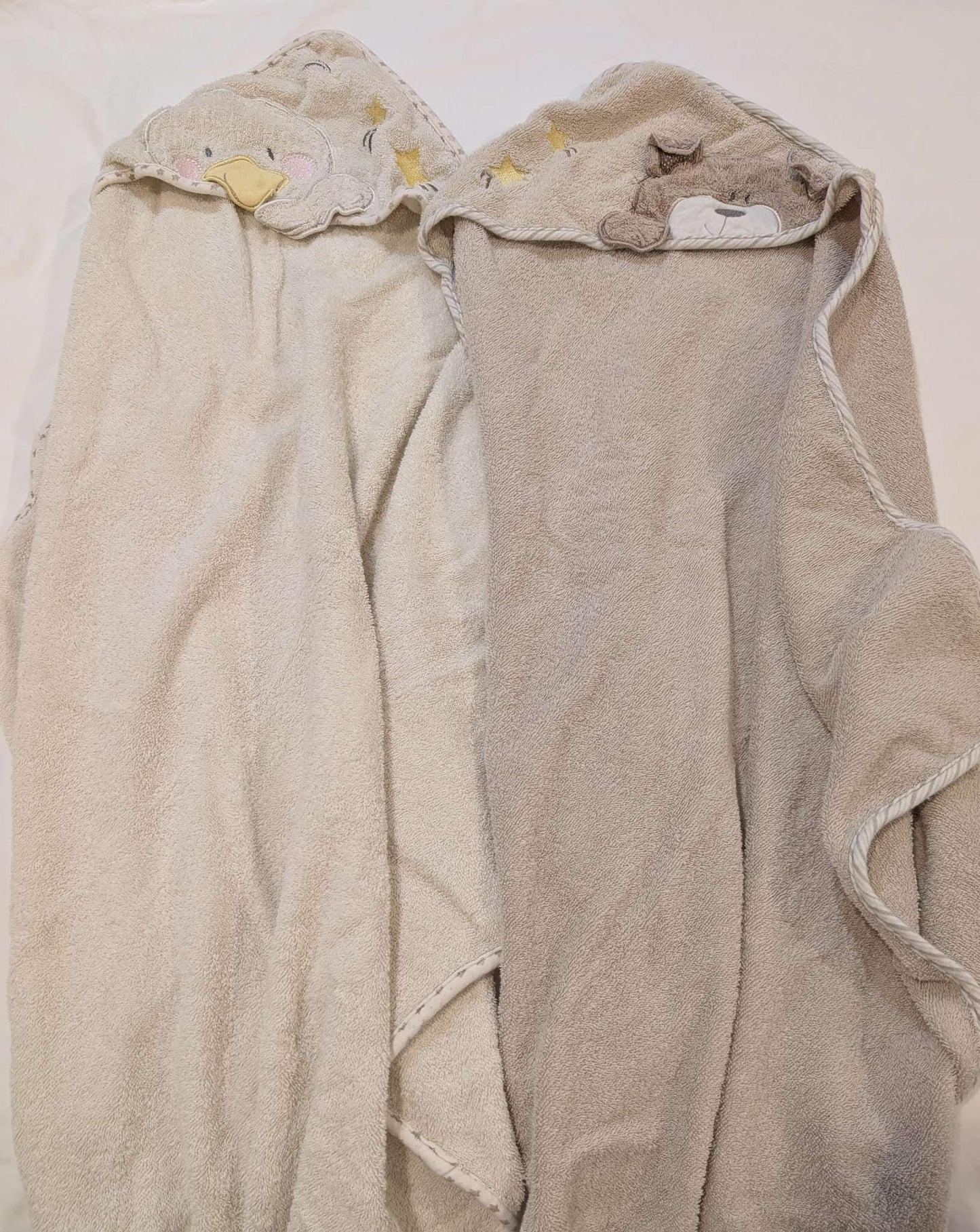 2 Baby Towels, Duck & Bear Hoods