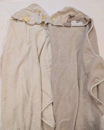 2 Baby Towels, Duck & Bear Hoods
