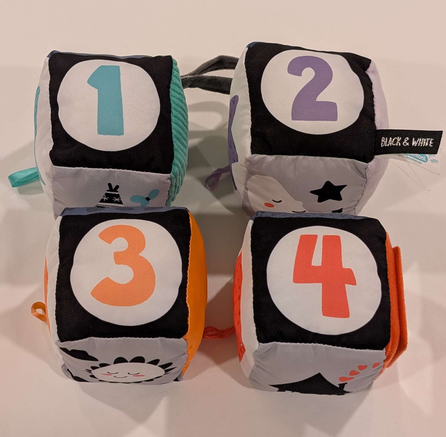 Clementoni Baby Black & White Soft Activity Cubes