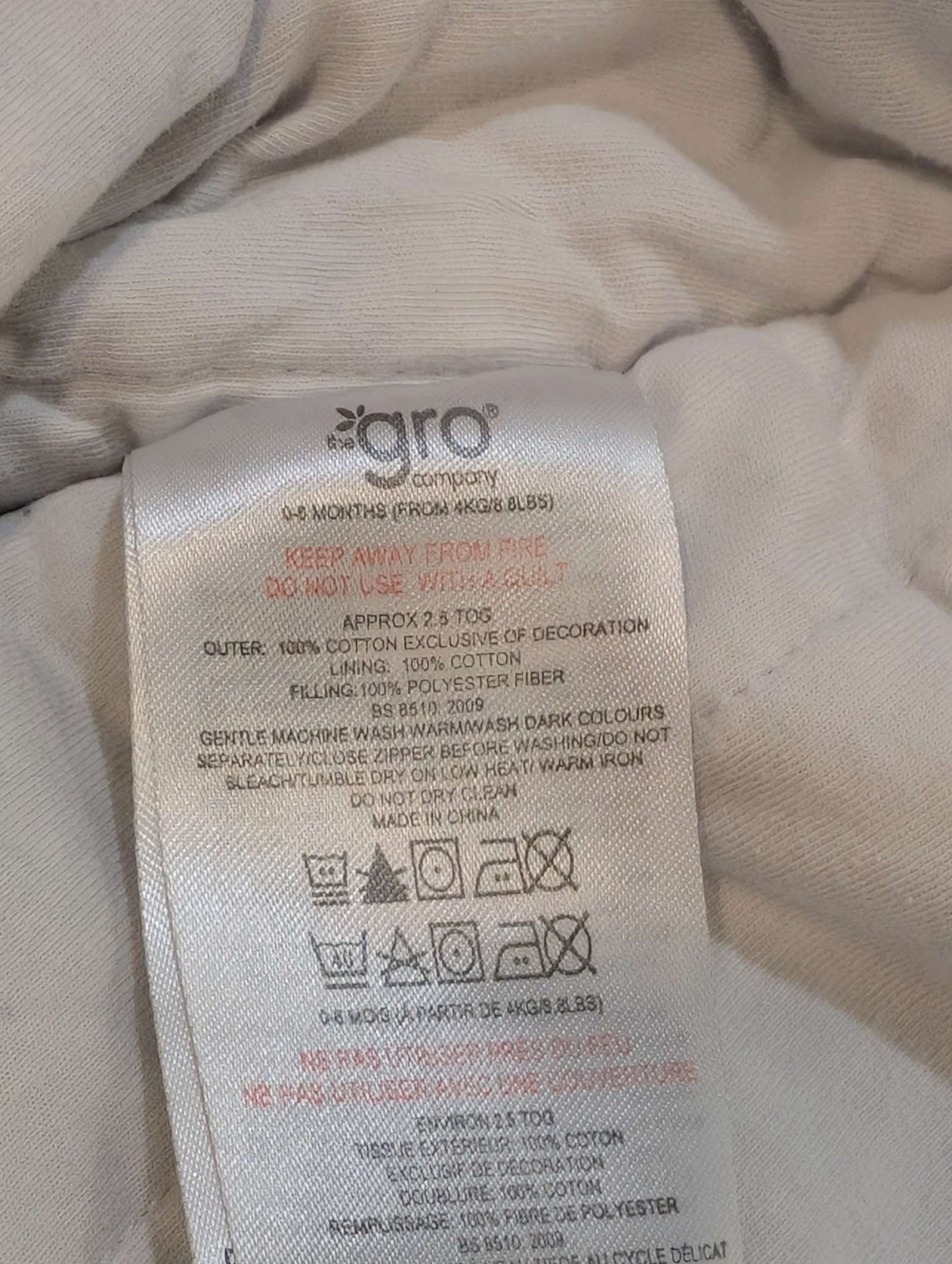 Grobag, 0-6M, 2.5 TOG Sleepsack, Travel , 0-6 Months (Small)