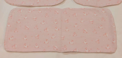 2 Bibs, One Burppad, Baby Girl, Handmade