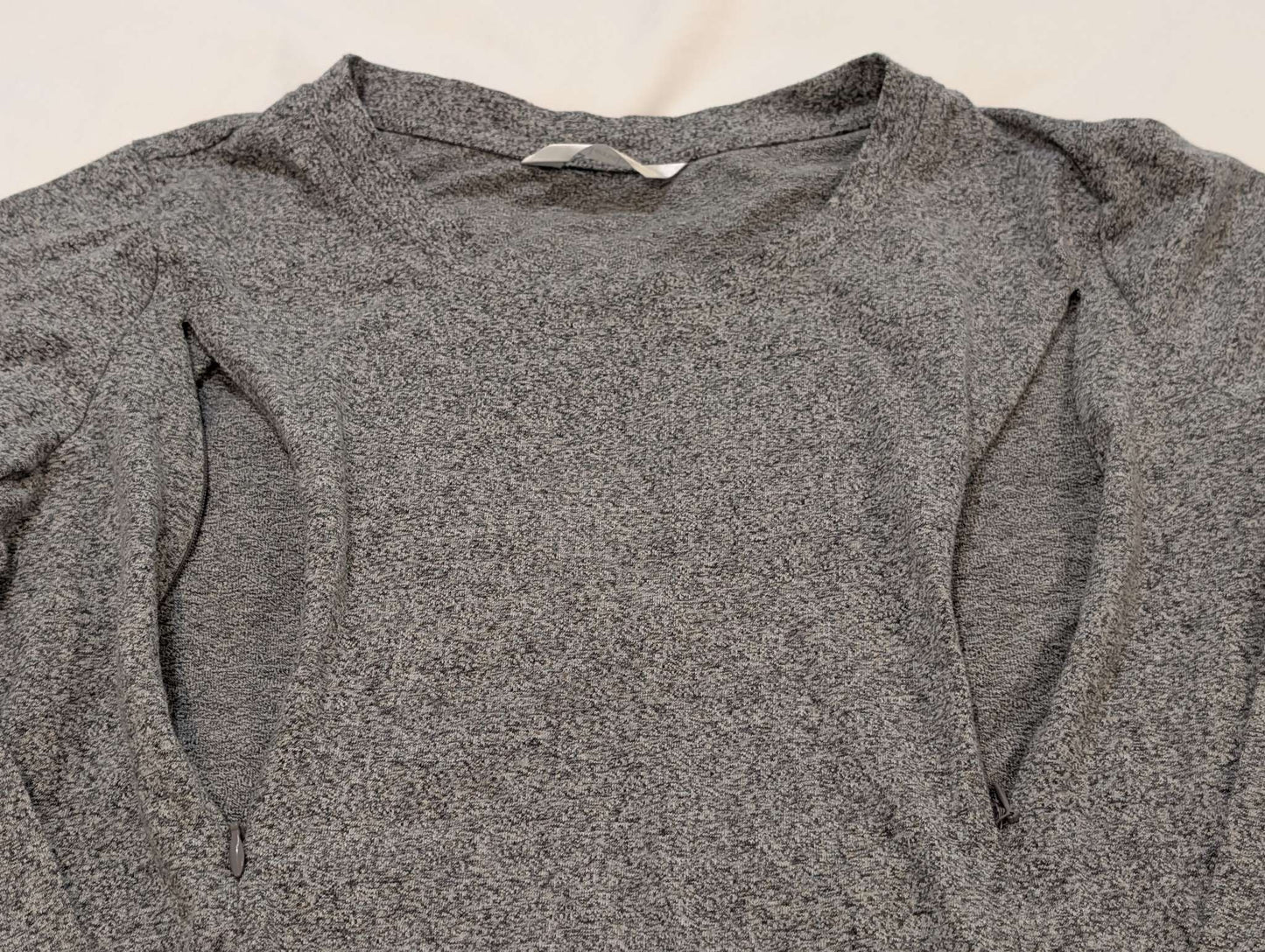 Caden Shae, Grey Long Sleeve Nursing Top, Maternity L (12-14)