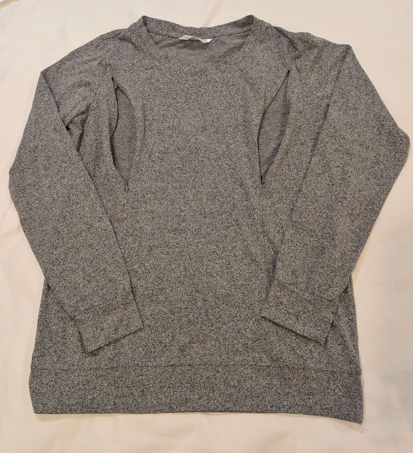 Caden Shae, Grey Long Sleeve Nursing Top, Maternity L (12-14)