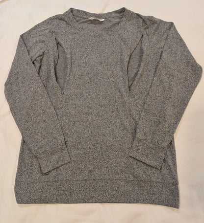 Caden Shae, Grey Long Sleeve Nursing Top, Maternity L (12-14)