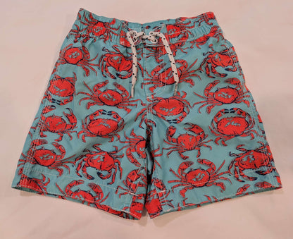 3 Pairs Boys Swim Trunks, 3T, Sea Animals, Crabs, Maple Leaves, Kids 3T