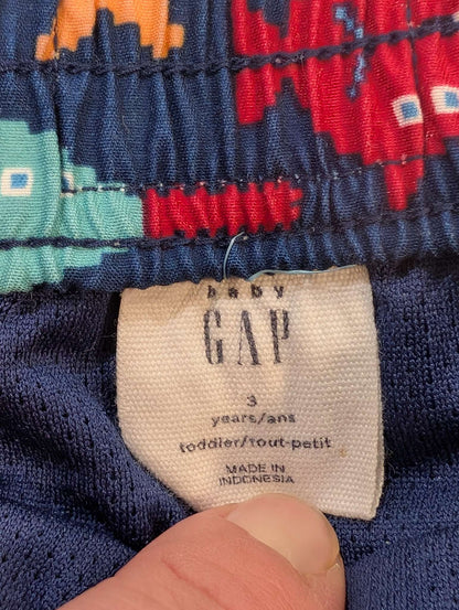 3 Pairs Boys Swim Trunks, 3T, Sea Animals, Crabs, Maple Leaves, Kids 3T