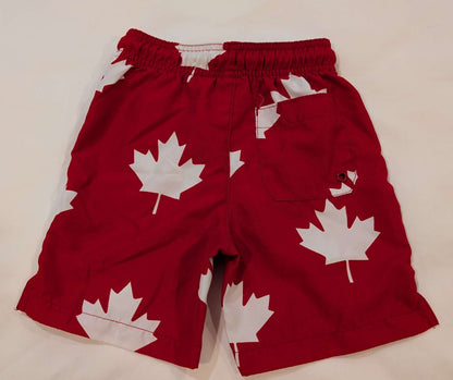 3 Pairs Boys Swim Trunks, 3T, Sea Animals, Crabs, Maple Leaves, Kids 3T