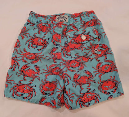 3 Pairs Boys Swim Trunks, 3T, Sea Animals, Crabs, Maple Leaves, Kids 3T