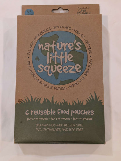 WeeSprout Double Zipper Reusable Food Pouches, 6 Pouches, BNIB (1)
