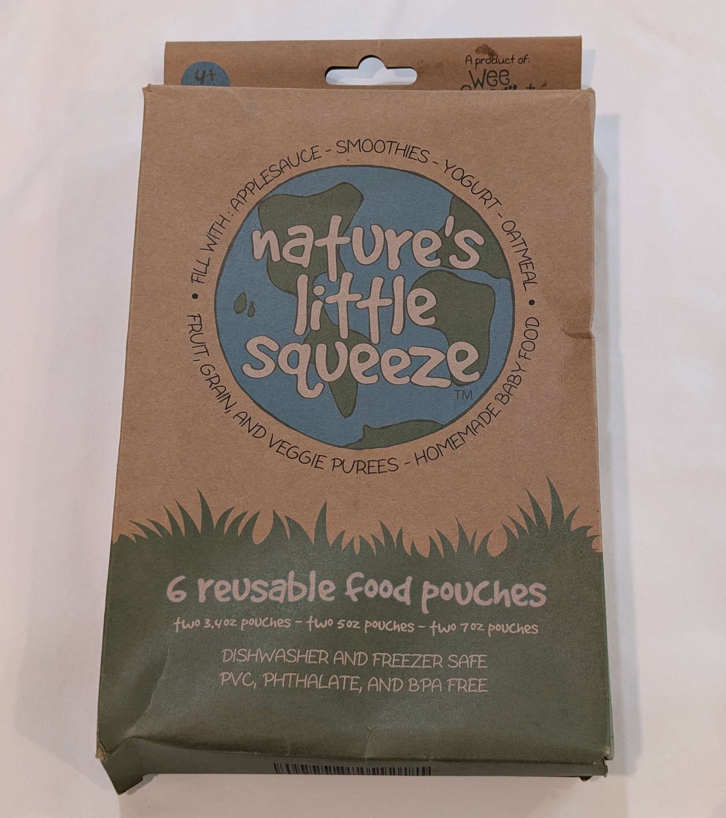 WeeSprout Double Zipper Reusable Food Pouches, 6 Pouches, BNIB (2)