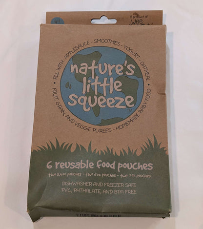 WeeSprout Double Zipper Reusable Food Pouches, 6 Pouches, BNIB (2)