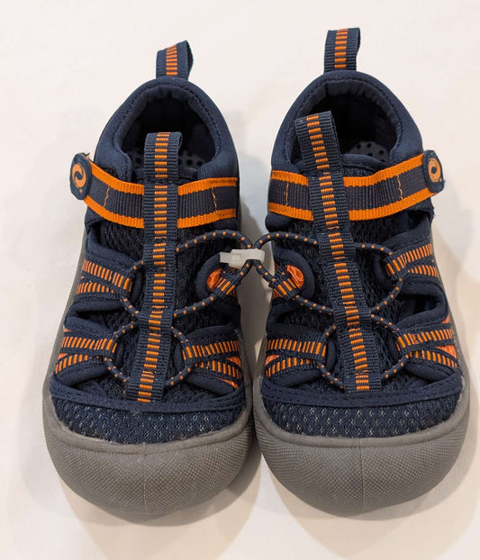 Blue & Orange Water Sandals with Covered Toe, Size 8, Shoes 8 (Toddler:2-4yr)