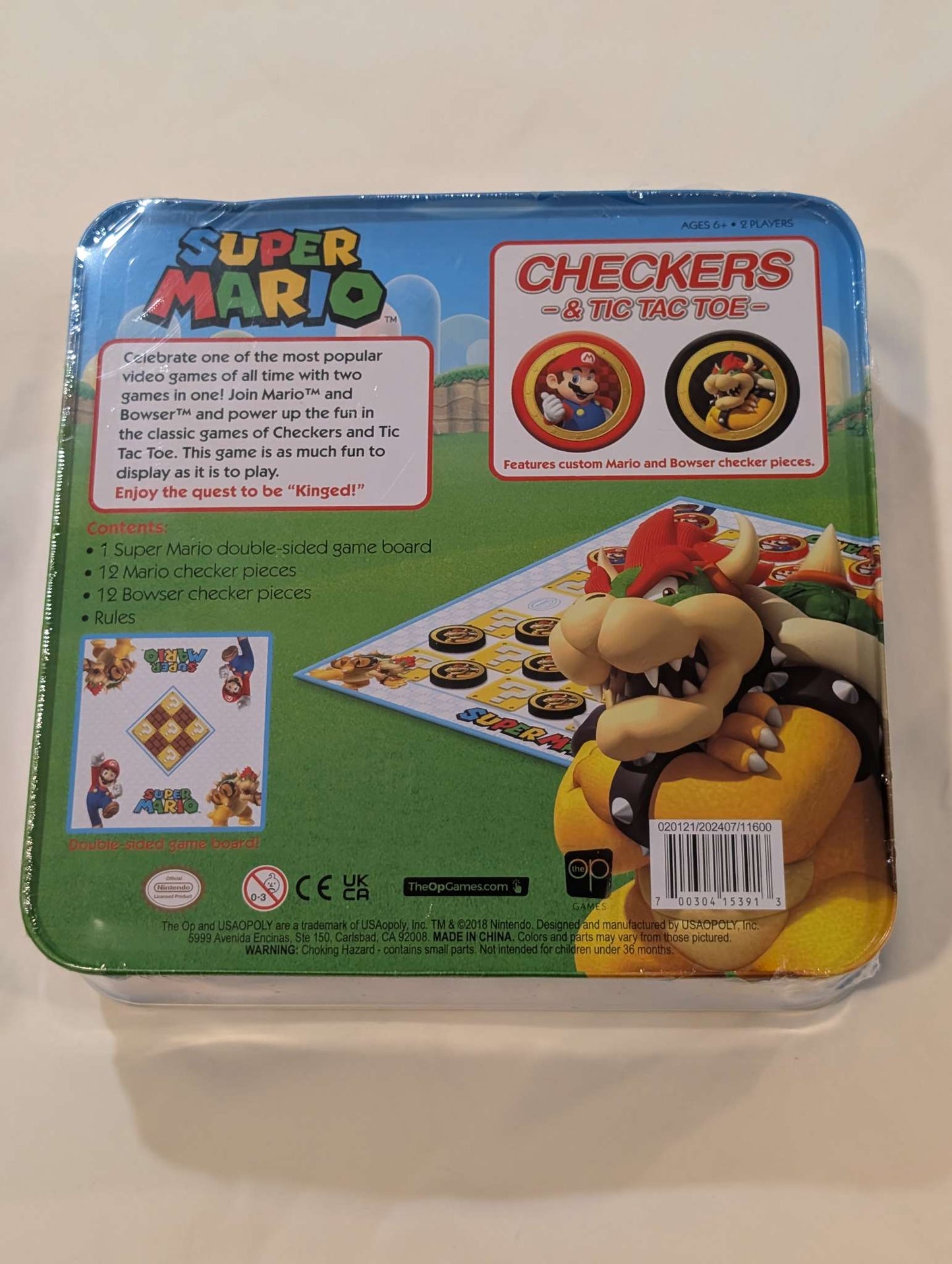 Super Mario Checkers & Tic Tac Toe, BNIB, MSRP: $35
