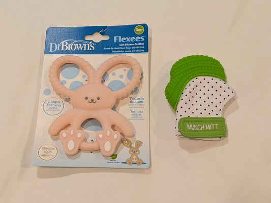 Munch Mitt and Dr Browns Flexees Teether