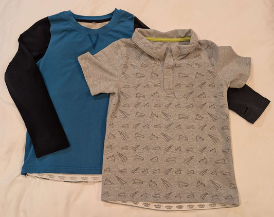 2 Peekaboo Beans Shirts, Size 5/6, Kids 5/5T (extra small)