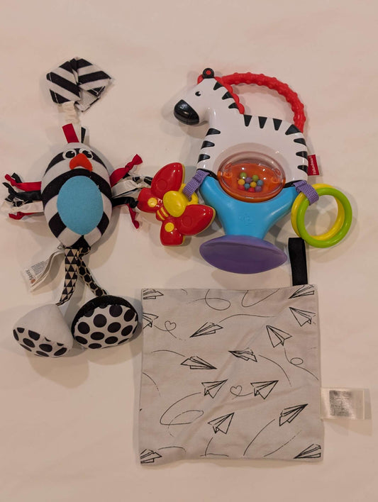 3 Infant Toys-Black and White
