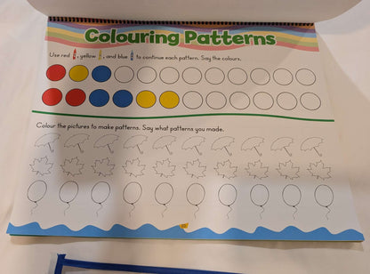 Kindergarten Workbook and Wipeable Covers