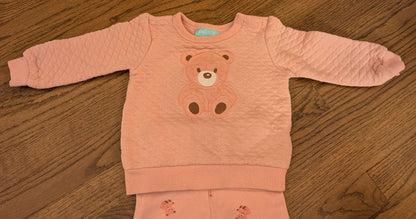 12-18M Pink Teddy Bear Pekkle Outfit, Kids 18 Month (12-18M)