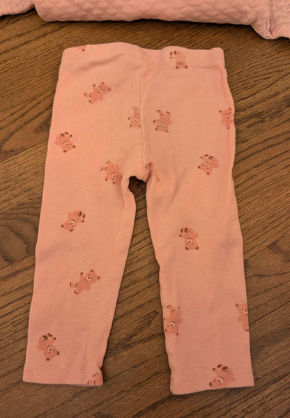 12-18M Pink Teddy Bear Pekkle Outfit, Kids 18 Month (12-18M)