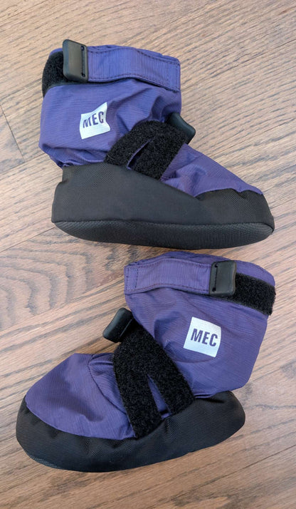 Purple MEC Toaster Booties, Small, MSRP: $40, Shoes 4 (Baby: 0-12 mth)