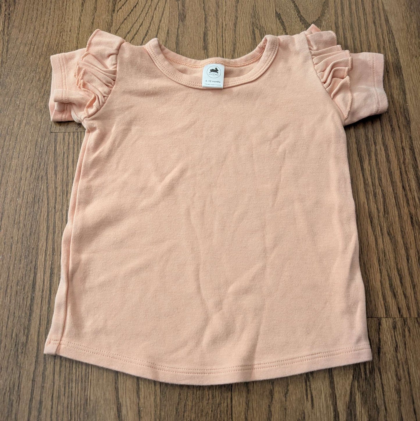 6-12M Ruffle Sleeve Shirt, Little & Lively, Kids 12 Month (9-12M)