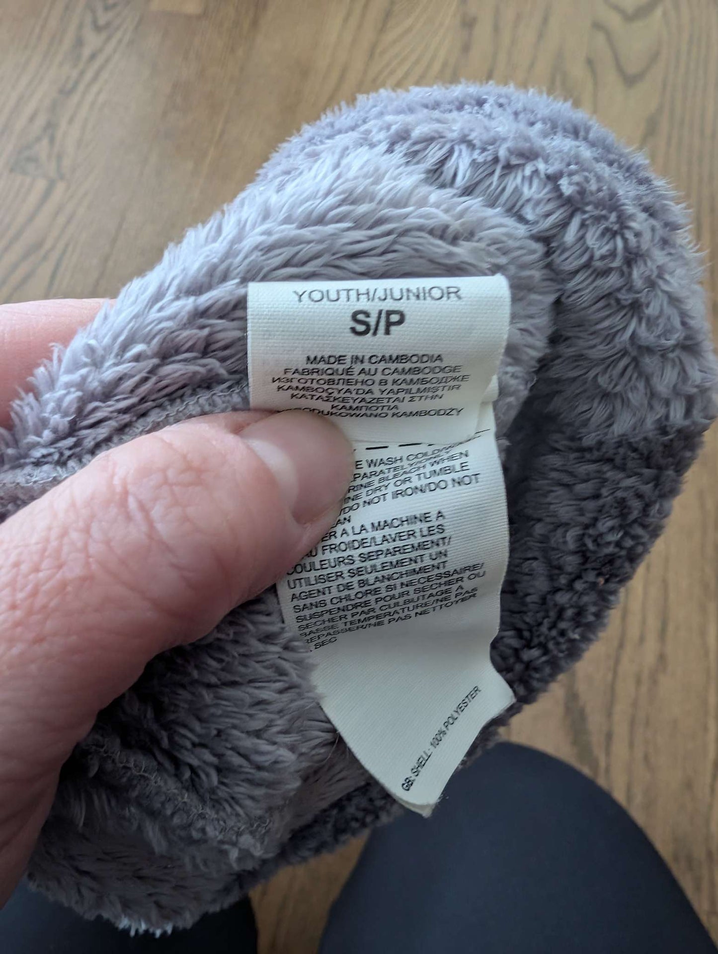 Grey, North Face Denali Thermal Beanie, Fleece, Youth Small, Kids 4/4T