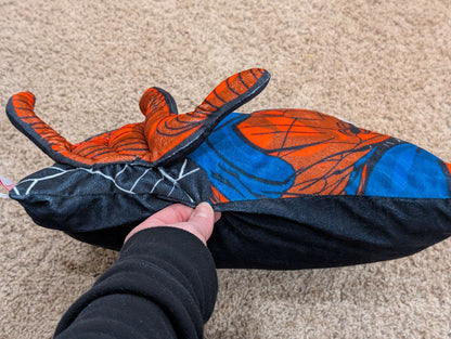 Spiderman Bed Set, Includes Fleece Blanket, Fancy Pillow, Small Side Table and Light, MSRP: $165