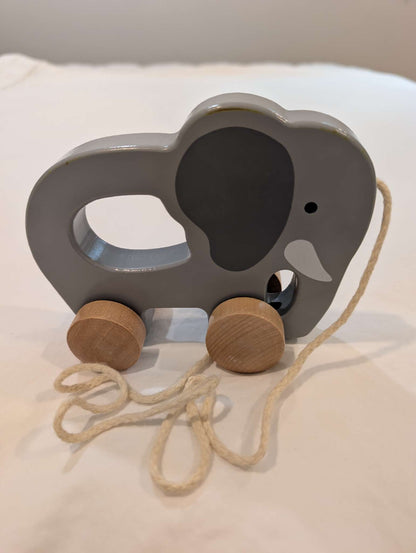 Elephant Wooden Push and Pull Toy-Hape