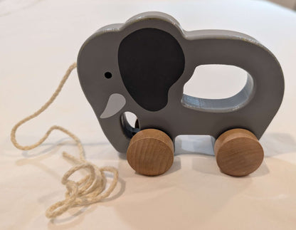 Elephant Wooden Push and Pull Toy-Hape