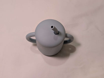 Mushies Training Cup & Straw, MSRP: $24-Powder Blue