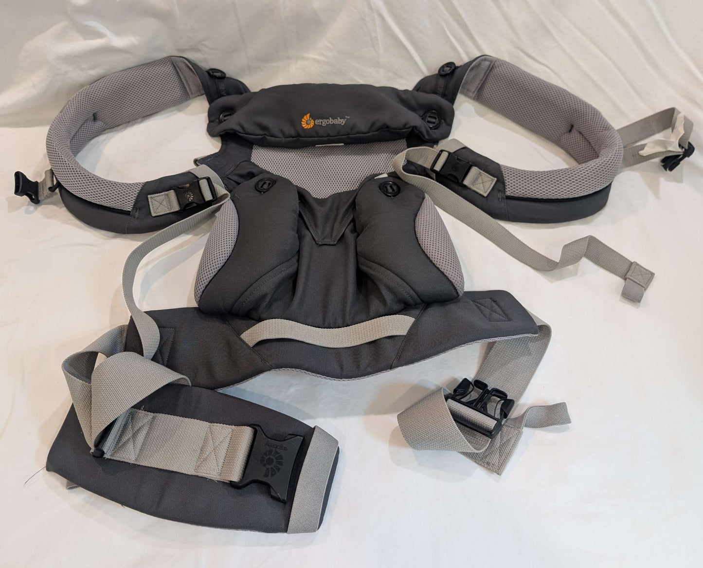 Ergobaby 360 All-Position Cool Air Mesh in Carbon Grey, with Infant Insert, MSRP: $