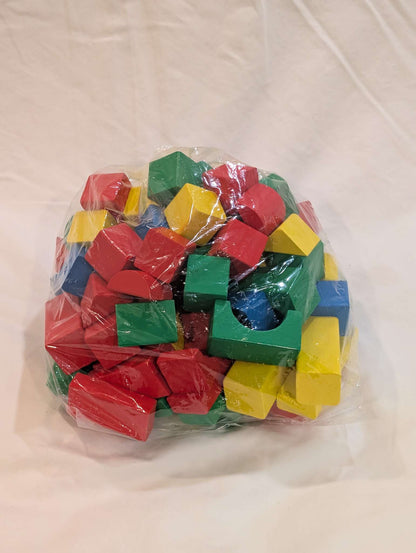 Assorted Wooden Blocks, 86 Pieces