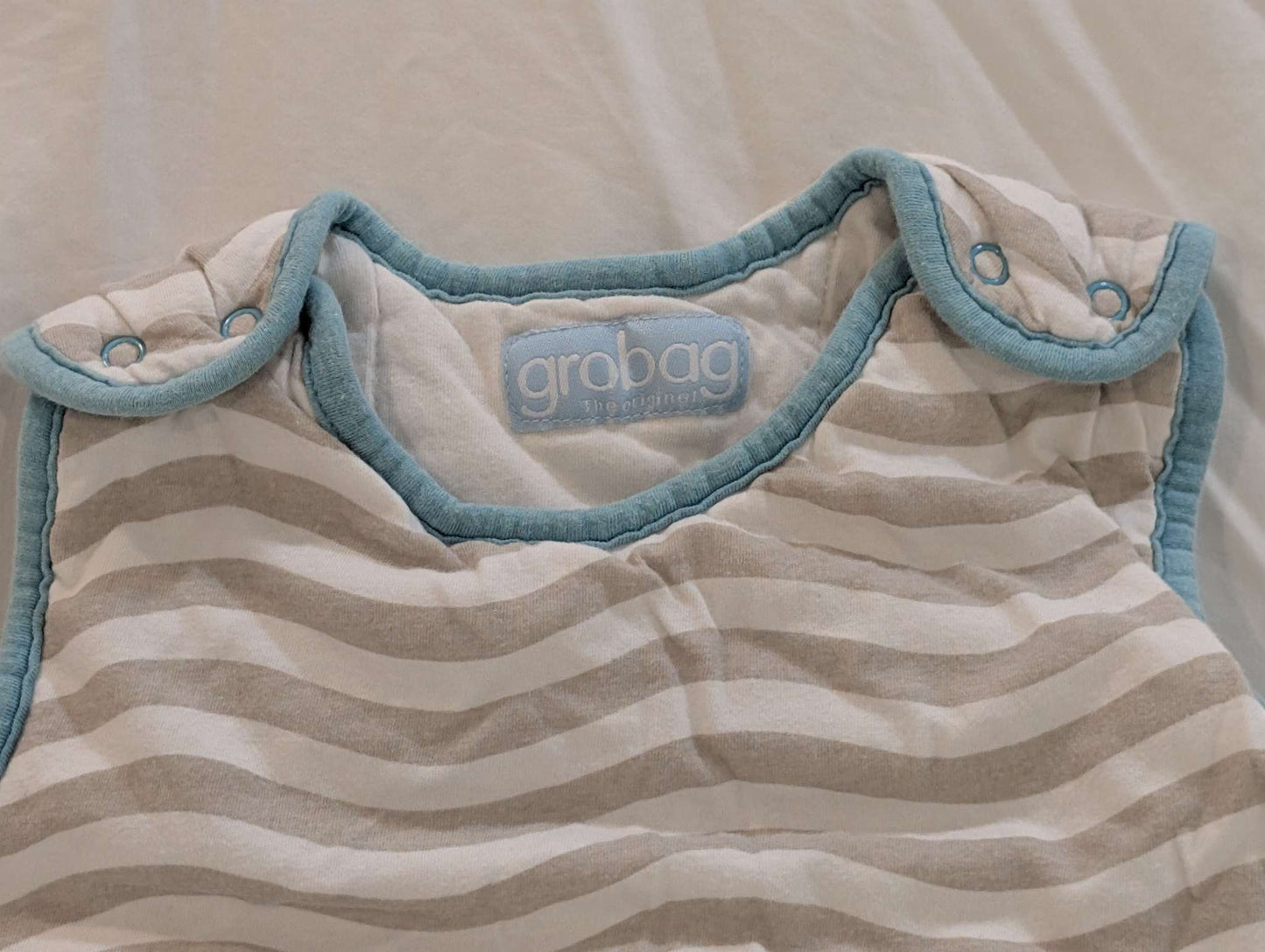 2.5 Tog Grobag Sleepsack, 6-18 Months, Grey & White Stripe, 6-12 Months (Medium)
