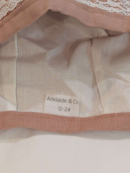 Adelaide & Co Bonnet, Pink, 12-24M