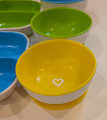 3 Suction Cup Bowls, 2 Divided Plates, Munchkin Brand