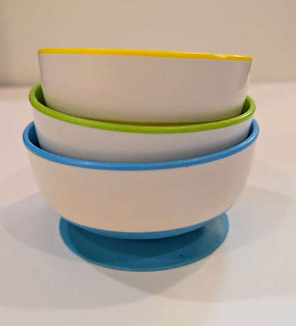 3 Suction Cup Bowls, 2 Divided Plates, Munchkin Brand